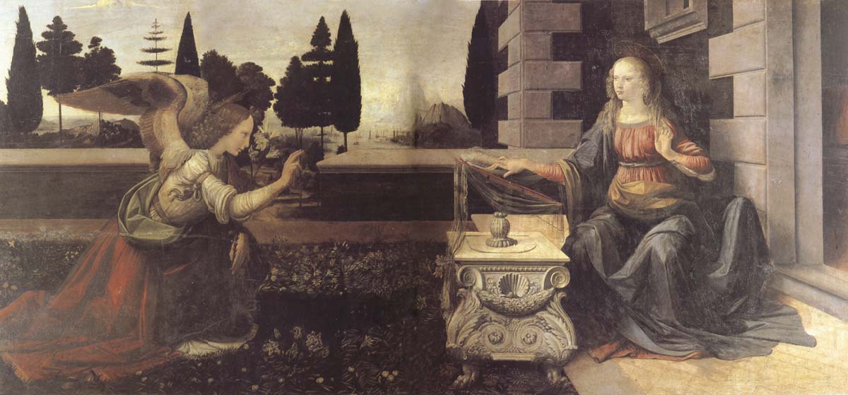 Leonardo  Da Vinci The Annunciation